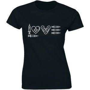 Half It Tops - Love Injections Funny Nursing Injection T-shirt Half It Tops - Love Injections Funny Nursing Injection T-shirt